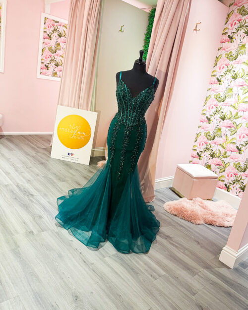 Stunning Sea Green Designer Gown for Girls. – Lagorii Kids