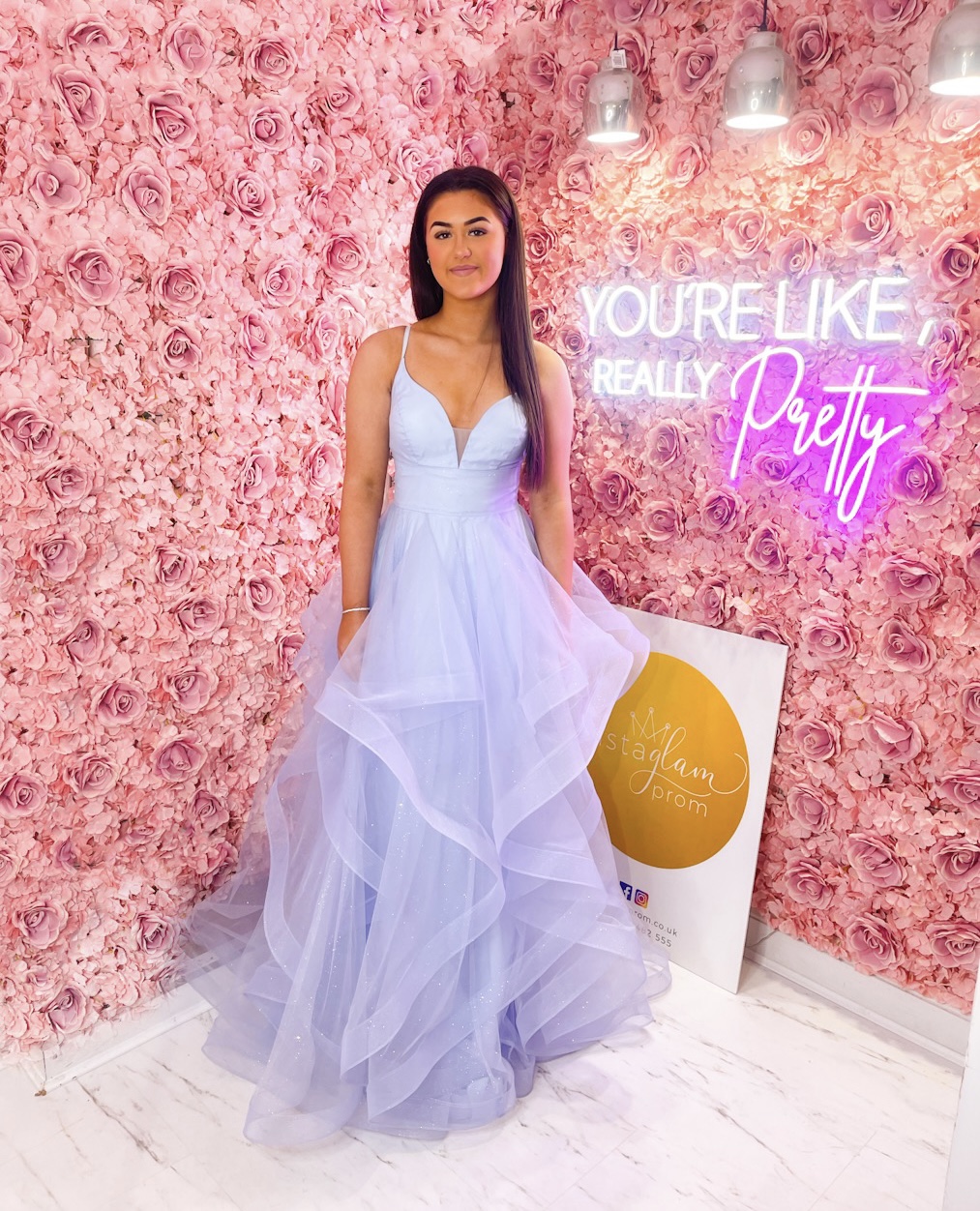 Ice Blue Styles Instaglam Prom